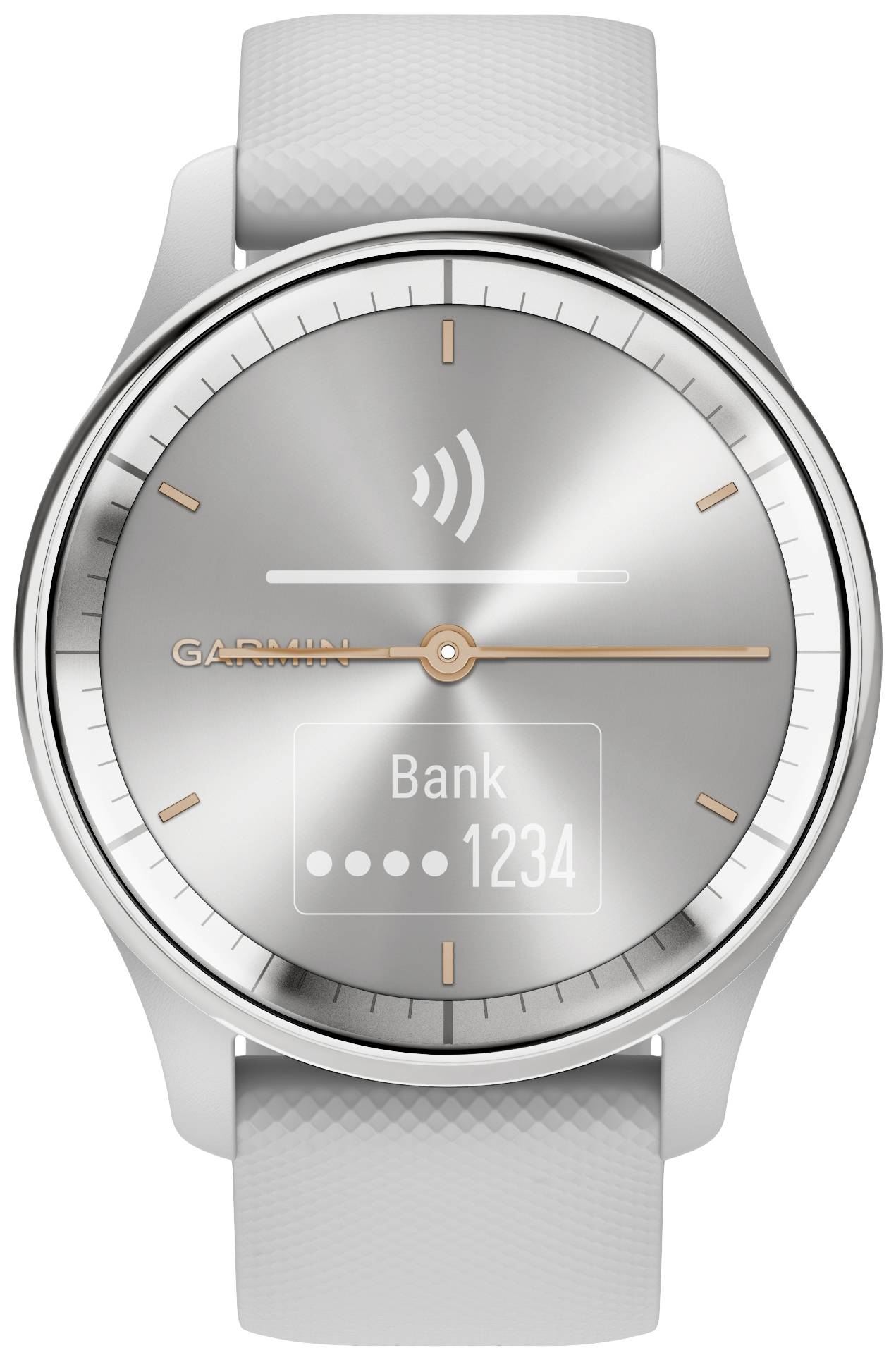 GARMIN vívomove Trend - 40 mm - Nebelgrau - intelligente Uhr mit Band - Silikon - Handgelenkgröße: 1