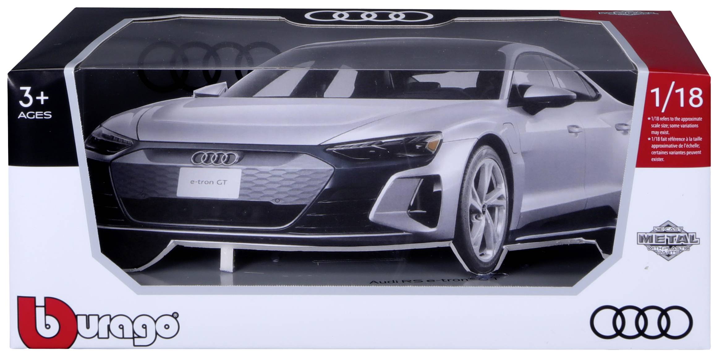 Bburago Audi RS e-tron GT 2022, silber 1:18 Modellauto – Conrad