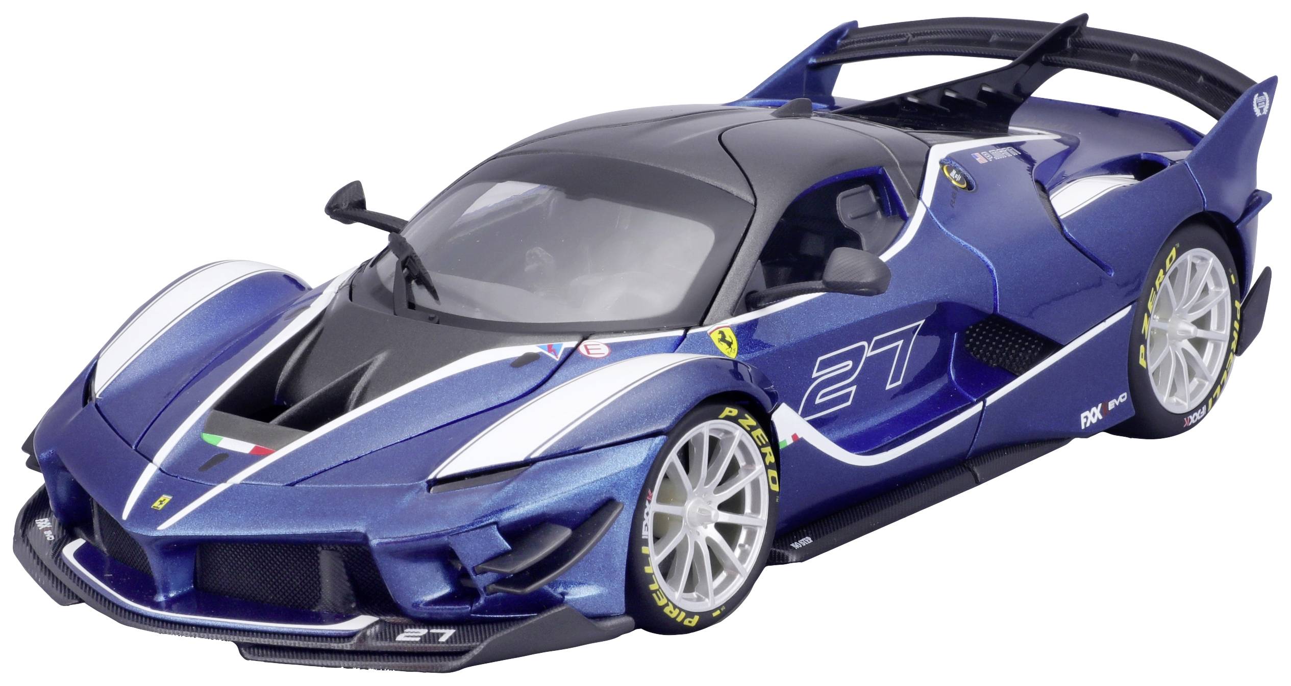 Bburago Ferrari R&P FXX-K EVO, blau #27 1:18 Modellauto