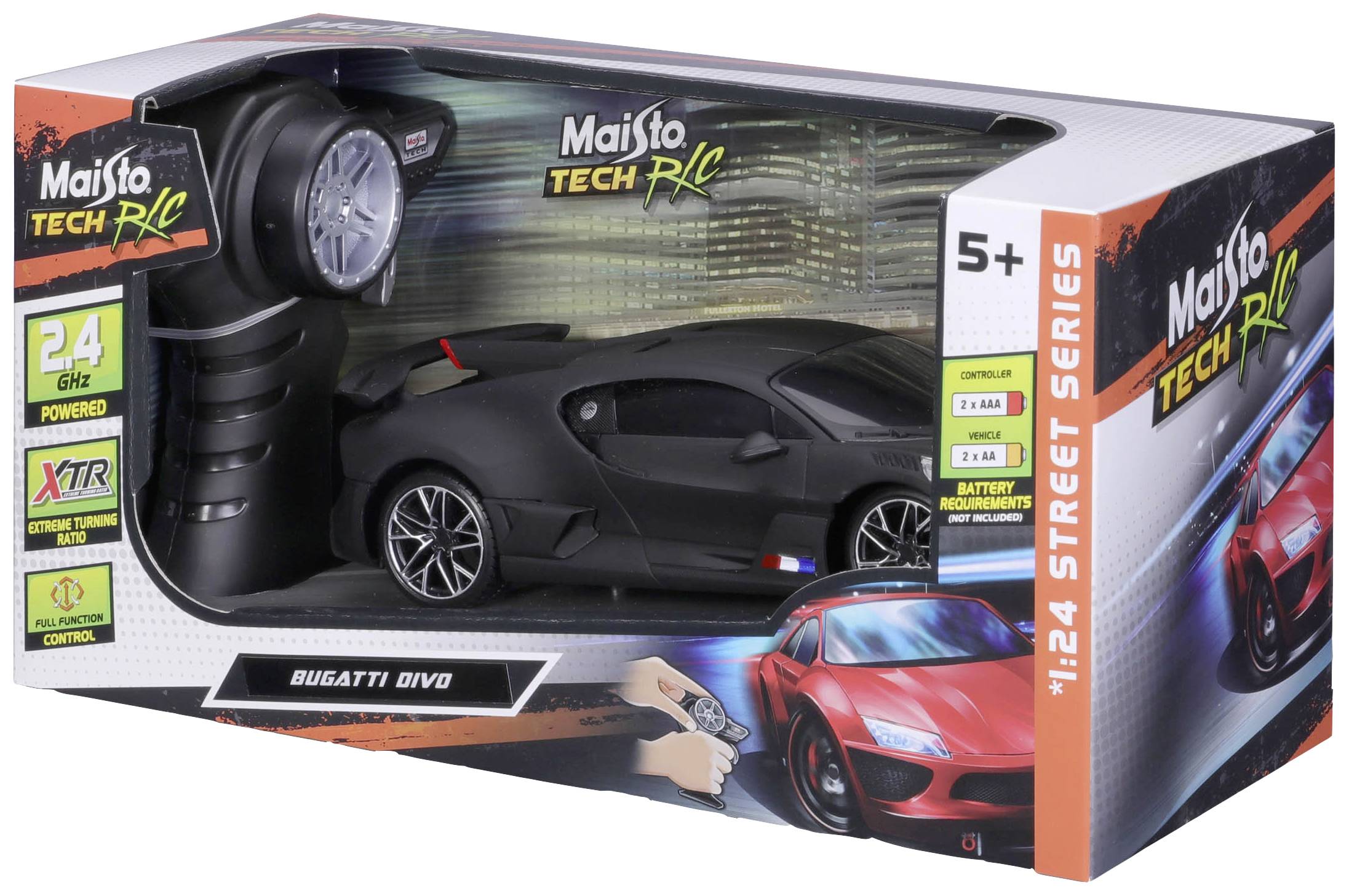 MaistoTech Bugatti Divo 1:24 RC Auto - Ferngesteuert 2WD | Bis 6 Km/h | Grau
