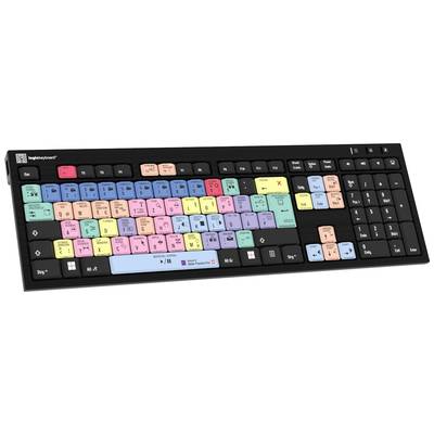 Logickeyboard Adobe Premiere Pro CC Kabelgebunden Tastatur Deutsch, QWERTZ Schwarz Multimediatasten, USB-Hub, Geräuschar