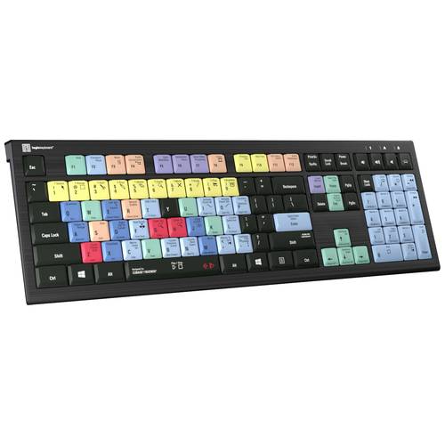 Logickeyboard Cubase/Nuendo Astra 2 Kabelgebunden Tastatur Deutsch, QWERTZ Schwarz Multimediatasten, USB-Hub, Geräuschar...