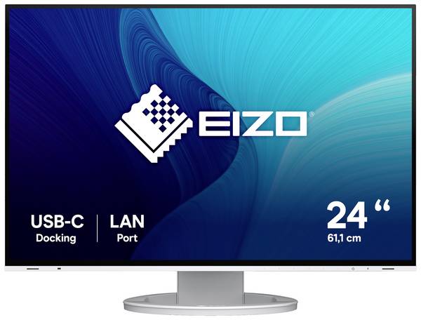 EIZO EV2495-WT LED-Monitor  EEK C (A - G) 61.2 cm (24.1 Zoll) 1920 x 1200 Pixel 16:10 5 ms HDMI®, DisplayPort, USB-C®, USB-B, Kopfhörer (3.5 mm Klinke), USB-A (USB 3.2 Gen 1), RJ45 IPS LCD