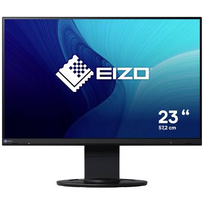 Ein EIZO-Monitor mit einer Bildschirmdiagonale von 57,2 cm (23 Zoll) und einem blauen Hintergrund, der das Markenlogo zeigt.