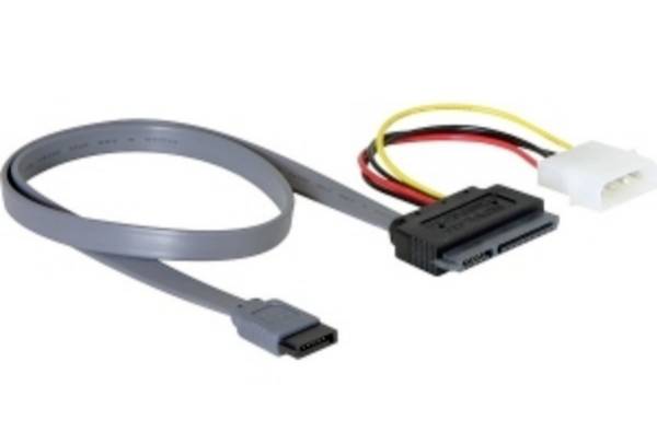 Delock SATA All-in-One cable - SATA-Kabel - Serial ATA 150/300 - interne Stromversorgung, 4-polig, SATA zu SATA Combo (W