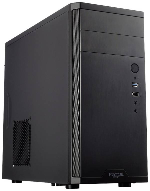 Fractal Design CORE 1100 Mini-Tower PC-Gehäuse  Schwarz 1 vorinstallierter Lüfter