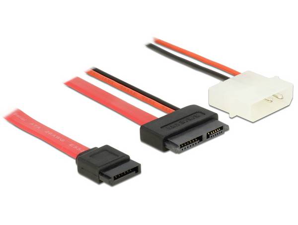 DeLOCK - SATA-Kabel - Slimline SATA (W) bis interne Stromversorgung, 4-polig, SATA