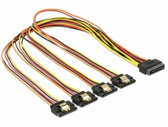 DELOCK Kabel SATA 15 Pin Strom Stecker mit Einr Kabel SATA 15 Pin Strom Stecker mit Einrastfunktion
