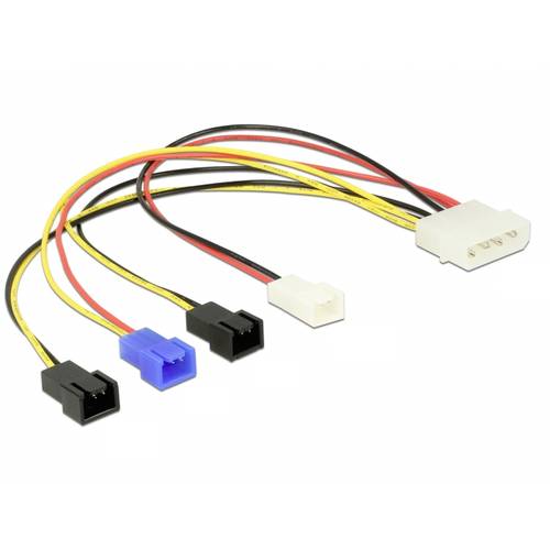 Delock Molex 4 pin > 4 x 2 pin fan (12 V / 7 V / 5 V) - Netzkabel für Lüfter - i