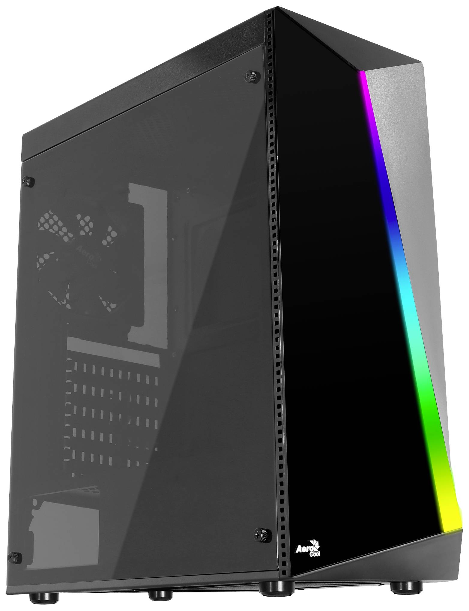AEROCOOL Midi Shard Black RGB MicroATX/ATX/Mini-ITX o.N