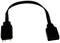 Schwarzes Kabel mit zwei unterschiedlichen Steckverbindern an den Enden; dient zur Verbindung elektronischer Komponenten.