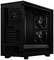 Schwarzes Computergehäuse mit zwei sichtbaren Ventilatoren auf der Rückseite, geeignet für den Bau eines PCs.
