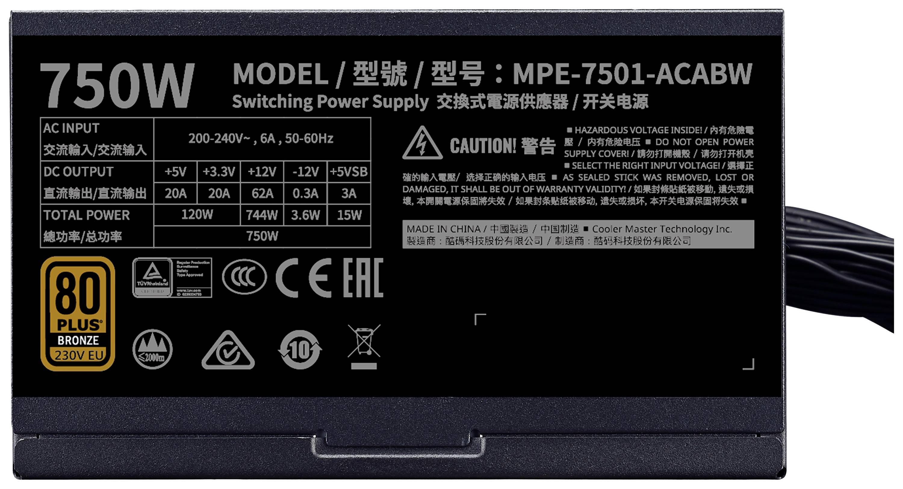 Cooler Master MWE Bronze V2 750 - Netzteil (intern)-3