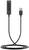 Ein schwarzes USB-Kabel mit Bedienelementen am Kabel. Anzeigenleuchten und Tasten zur Steuerung sind sichtbar.