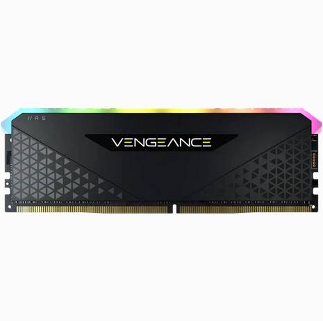 Speicher-Riegel der Marke Vengeance mit RGB-Beleuchtung an der Oberseite.