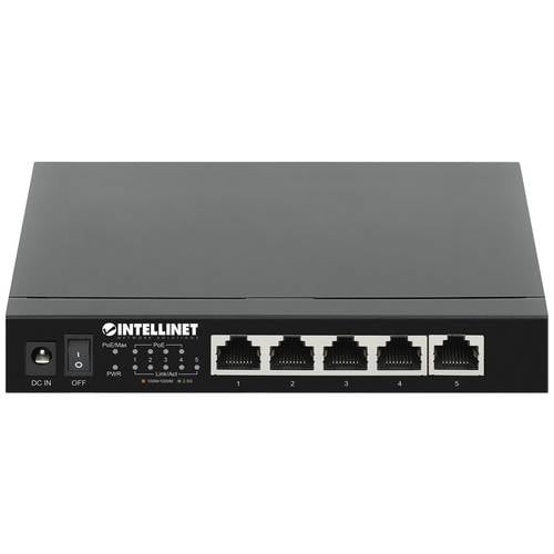 Intellinet 5-Port 2,5G Ethernet PoE+ Switch 4xPSE PoE+ Ports 55 W PoE-Leistungsbudget Netzwerk Switch IEEE802.3af (15.4 ...