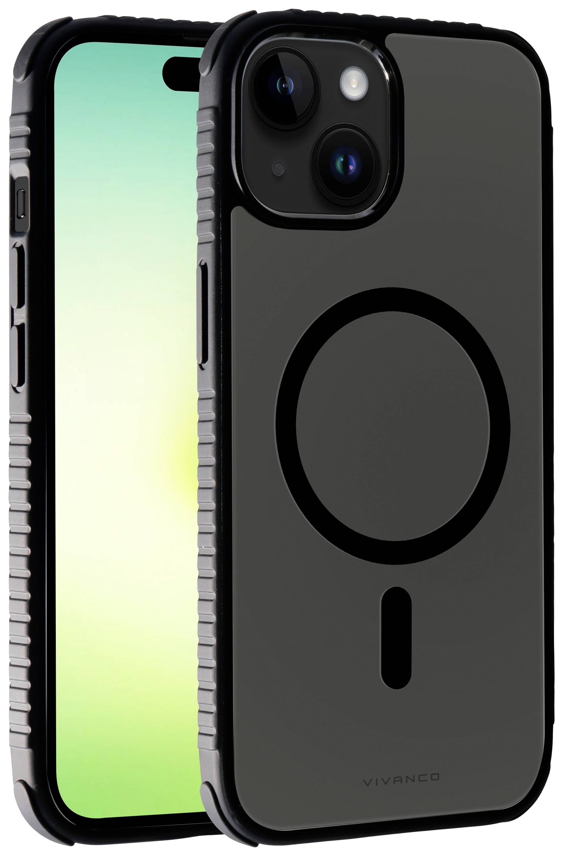 VIVANCO MSECVVIPH15PLBK Backcover Apple iPhone 15 Plus Schwarz, Transparent