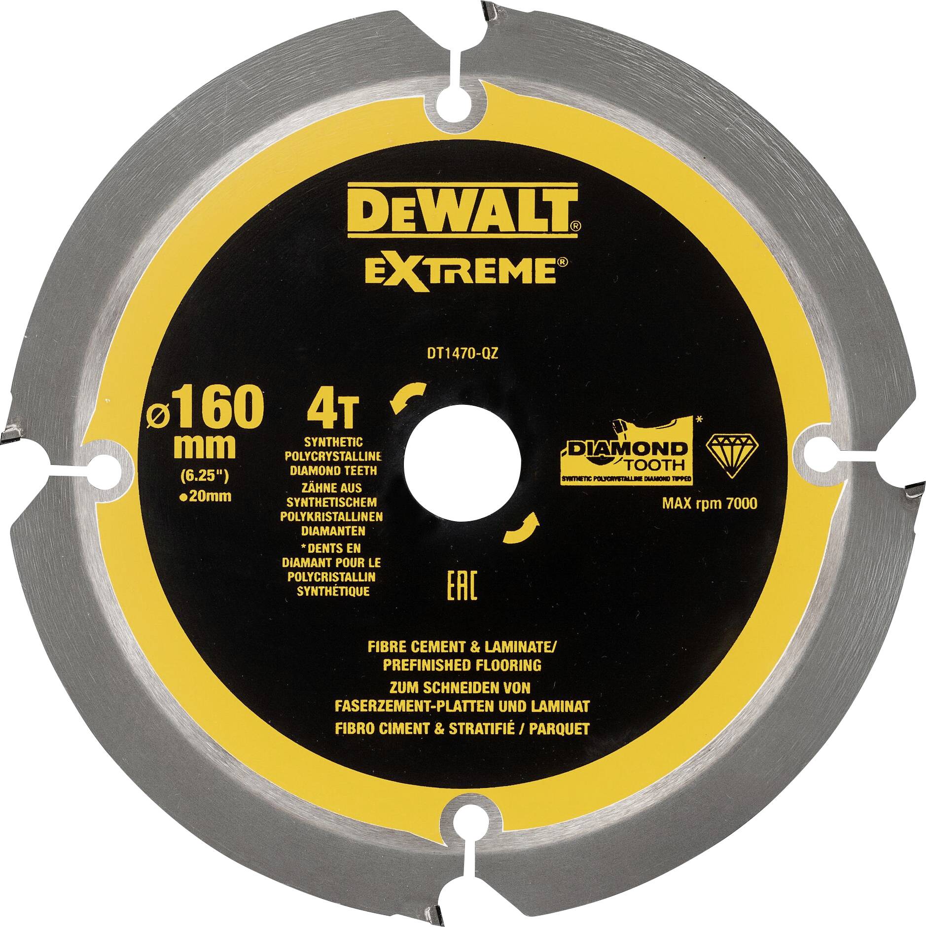 DEWALT DT1470-QZ Kreissägeblatt Zähneanzahl: 4 1 St.