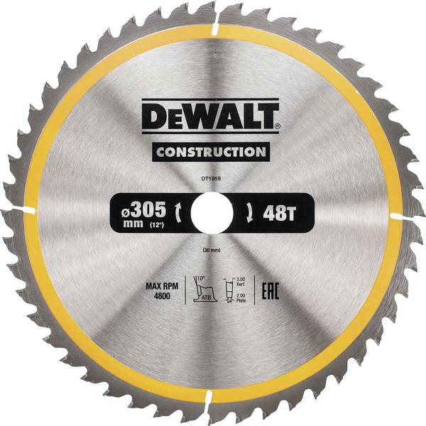 DEWALT DT1959-QZ DT1959-QZ Kreissägeblatt 305 x 30 x 2 mm  1 St.