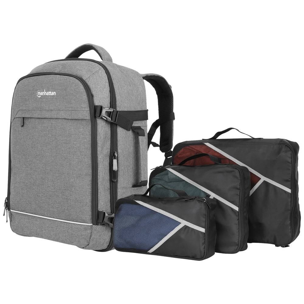 Manhattan Laptoprugzak Notebook-Rucksack mit Gerätefächern für Laptops bis zu 17,3,Tablets bis zu 11