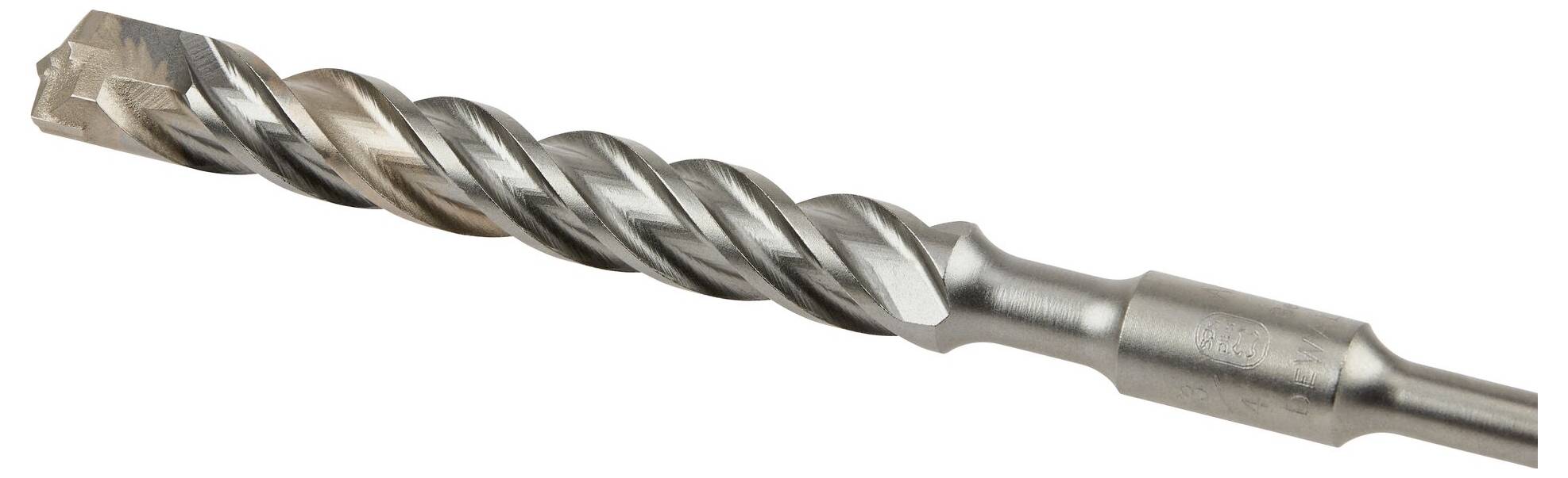 Metallbohrer mit spiralförmiger Nut und scharfer Spitze, geeignet für das Bohren in Metalloberflächen.