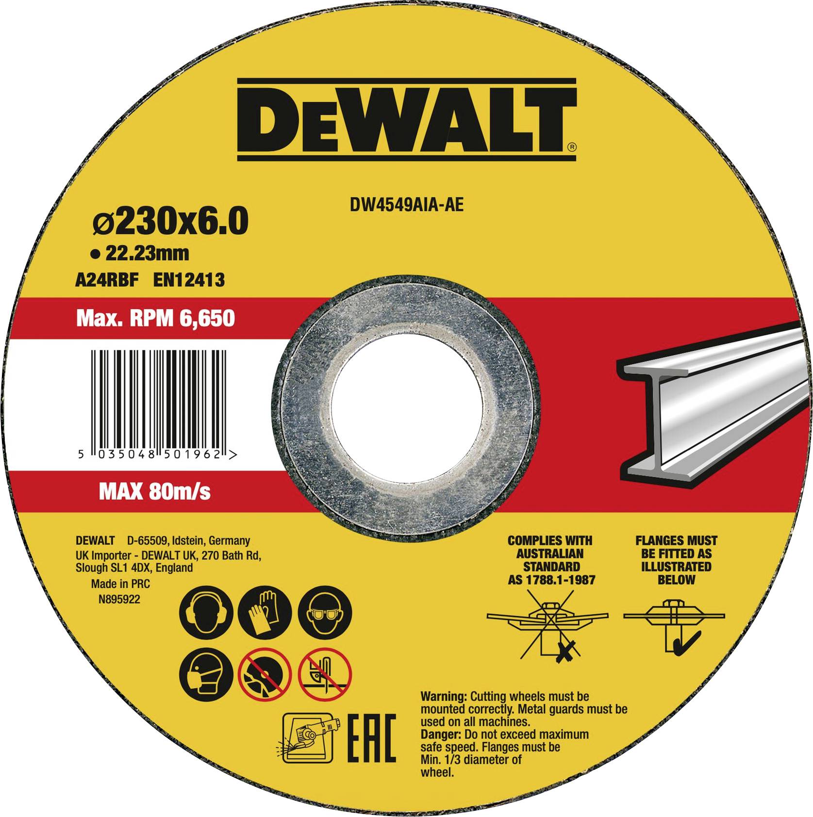 DEWALT DW4549AIA-AE Schruppscheibe 1 St.