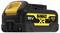 Auf dem Bild ist ein Dewalt 18V XR Akku mit 5,0 Ah Kapazität zu sehen. Der Akku ist schwarz und gelb und zeigt das Dewalt-Logo.