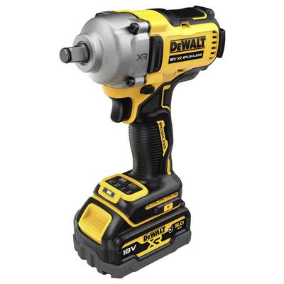 Akkuschlagschrauber in Schwarz und Gelb mit 18V Batterie und bürstenlosem Motor, von DeWalt.