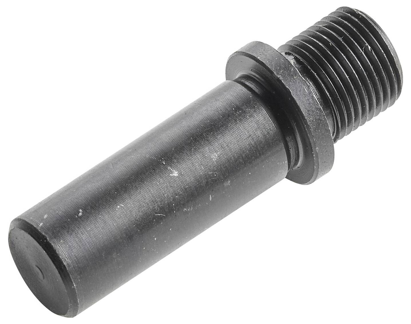 Metallschraubenstift, zylindrische Form, gerillt, mit Gewindeende. Wird häufig in Maschinen- oder Bauanwendungen genutzt.