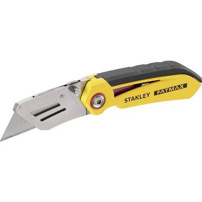 Ein gelbes Stanley FatMax Cuttermesser mit einfahrbarer Klinge und schwarzem Griff.