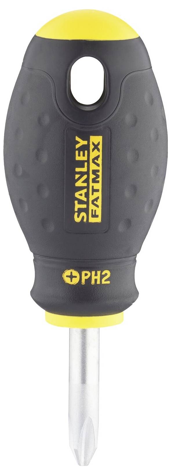 Kreuzschlitzschraubendreher mit ergonomischem Griff, Marke Stanley Fatmax, PH2 Größe.