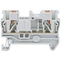 TRU COMPONENTS TC-JPT6 Grey Durchgangsklemme 8.2 mm Schnellanschluss Polzahl: 2 0.5 mm² 6 mm² Grau 1 St. TC-11592352