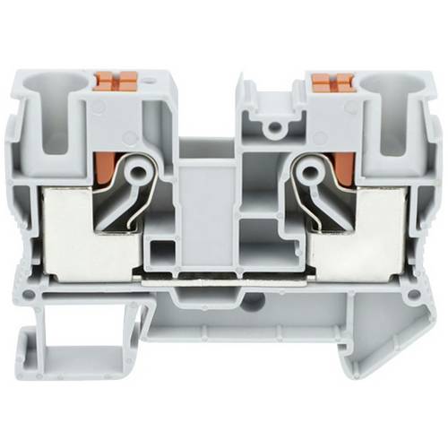 TRU COMPONENTS TC-JPT10 Grey Durchgangsklemme 10.2 mm Schnellanschluss Polzahl: 2 0.5 mm² 10 mm² Grau 1 St.