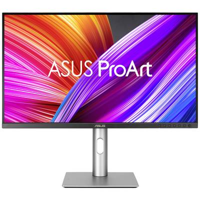 Monitor mit leuchtendem Display zeigt lebendige Farben und 'ASUS ProArt'-Schriftzug, geeignet für kreative Arbeiten.