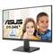 Ein Monitorbildschirm zeigt zwei Kinder, ein Mädchen mit Brille hält eine Lupe, daneben ein Junge lächelt; ASUS Eye Care+ Display.