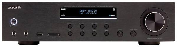 Aiwa AMR-200DAB  AV-Receiver 2x100 W Schwarz Bluetooth®, DAB+, Inkl. Lautsprechern, Lautsprecher A/B-Schaltung, USB