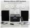 Stereo-Micro-Hifi-System mit zwei Lautsprechern, Zentralgerät und Fernbedienung; unterstützt Bluetooth, DAB+/FM, USB und CD/MP3, 2x40W max.