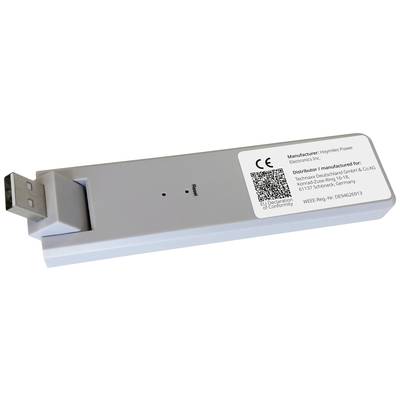 USB-Ladegerät von 'Hoplite Power Electronics Inc.', mit CE-Kennzeichnung und Herstellerinformationen auf dem Etikett.