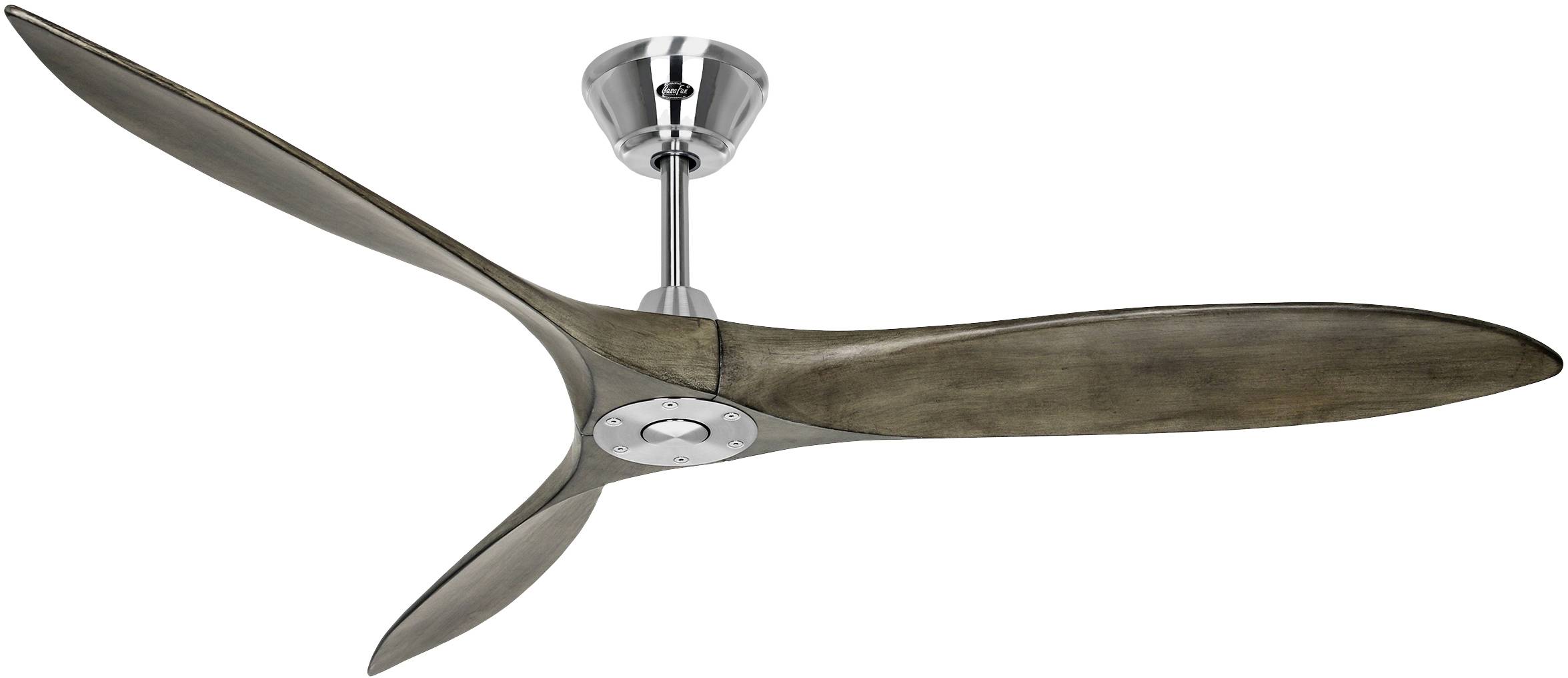 CasaFan ECO AIRSCREW 152 BN-GW Deckenventilator 28 W (Ø x H) 1520 mm x 275 mm Chrom mit Fernbedienung, Winterbetrieb