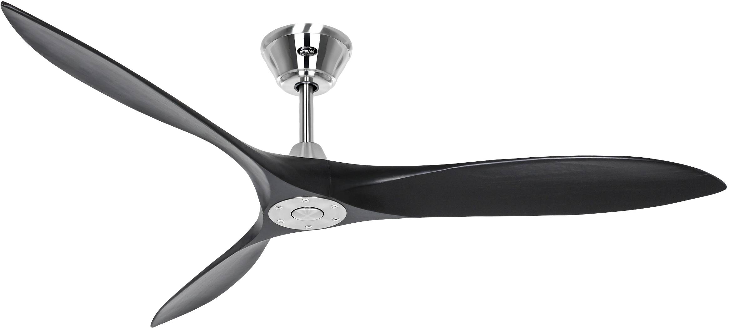 CasaFan ECO AIRSCREW 152 BN-MS Deckenventilator 28 W (Ø x H) 1520 mm x 275 mm Chrom mit Fernbedienung, Winterbetrieb