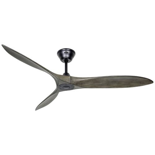 CasaFan ECO AIRSCREW 152 MS-GW Deckenventilator 28 W (Ø x H) 1520 mm x 275 mm Schwarz (matt) mit Fernbedienung, Winterbe...