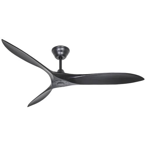 CasaFan ECO AIRSCREW 152 MS-MS Deckenventilator 28 W (Ø x H) 1520 mm x 275 mm Schwarz (matt) mit Fernbedienung, Winterbe...