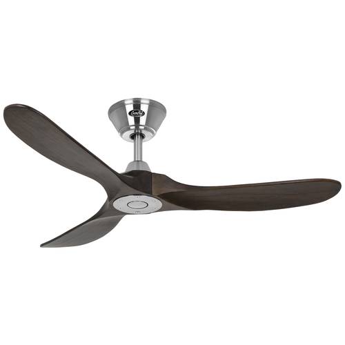 CasaFan ECO GENUINO 122 BN-NB Deckenventilator 11.3 W (Ø x H) 1220 mm x 280 mm Chrom mit Fernbedienung, Winterbetrieb