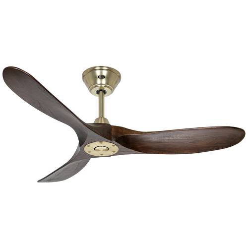 CasaFan ECO GENUINO 122 MG-NB Deckenventilator 11.3 W (Ø x H) 1220 mm x 280 mm Messing mit Fernbedienung, Winterbetrieb