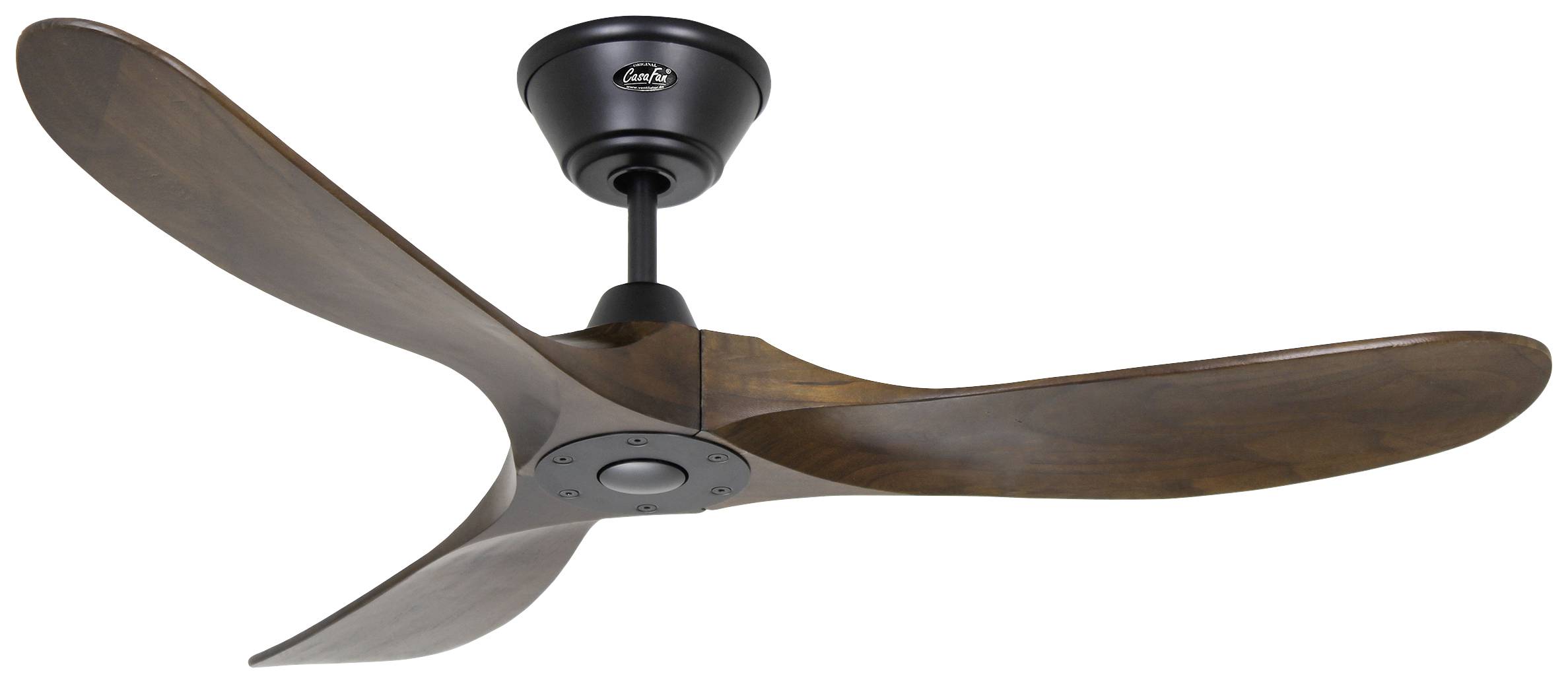 CasaFan ECO GENUINO 122 MS-NB Deckenventilator 11.3 W (Ø x H) 1220 mm x 280 mm Schwarz (matt) mit Fernbedienung, Winterb...