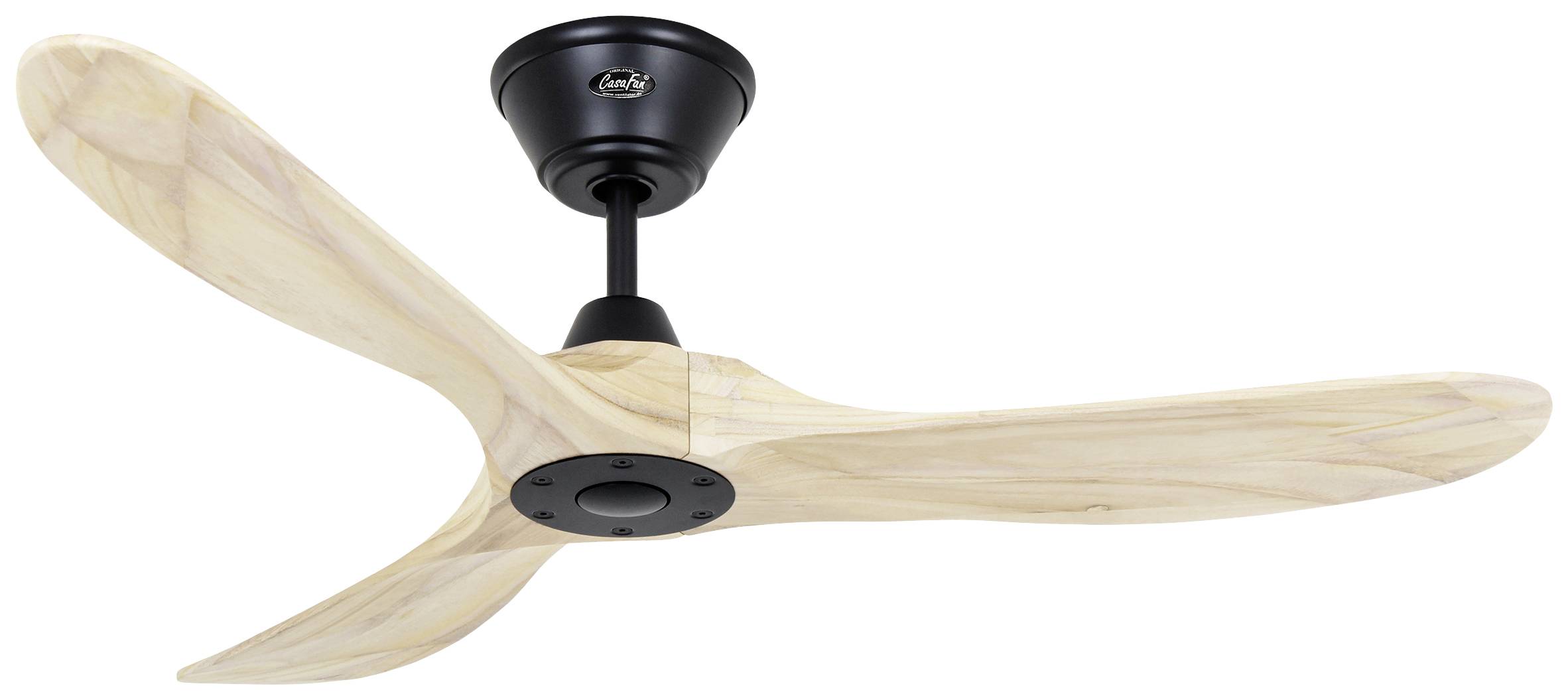 CasaFan ECO GENUINO 122 MS-NT Deckenventilator 11.3 W (Ø x H) 1220 mm x 280 mm Schwarz (matt) mit Fernbedienung, Winterb...