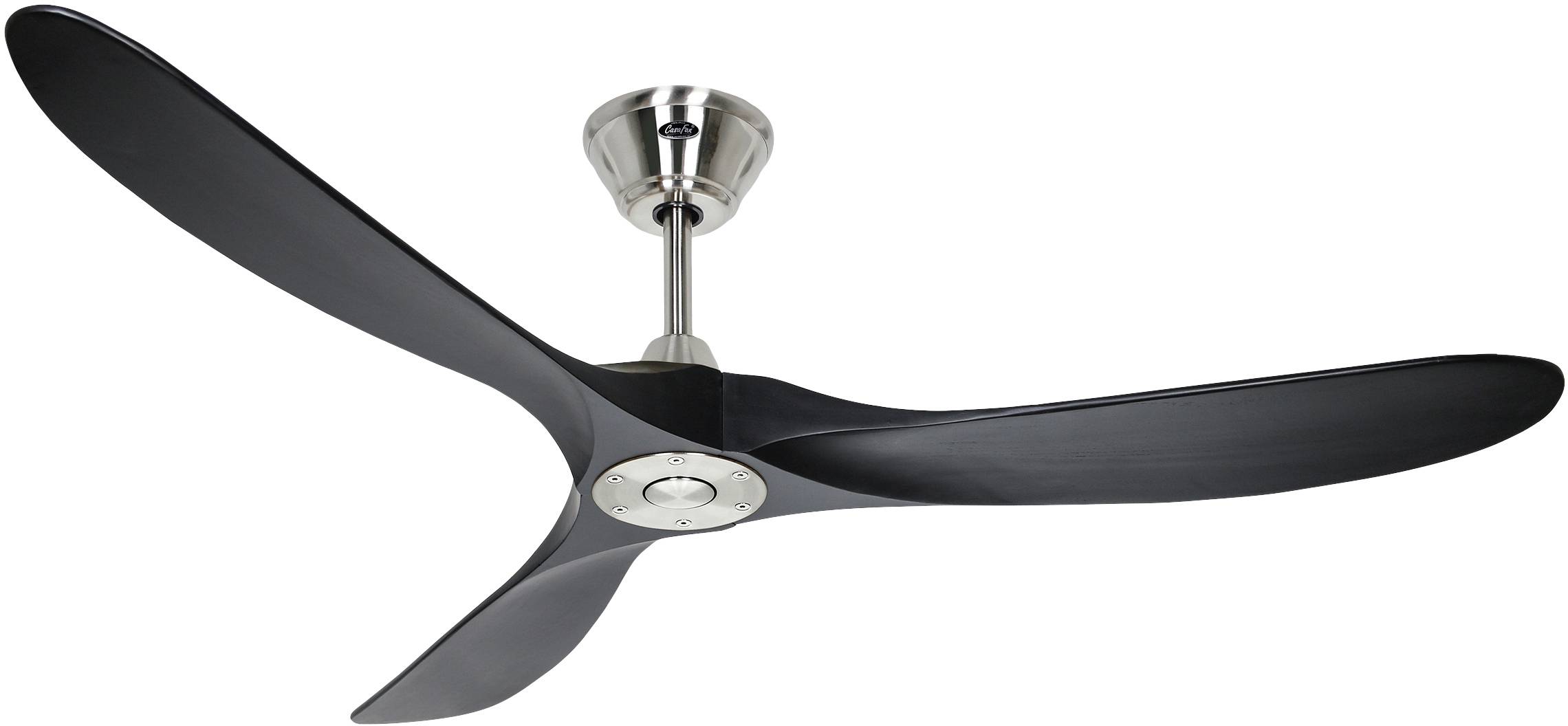 CasaFan ECO GENUINO 152 BN-MS Deckenventilator 16.6 W (Ø x H) 1520 mm x 285 mm Chrom mit Fernbedienung, Winterbetrieb