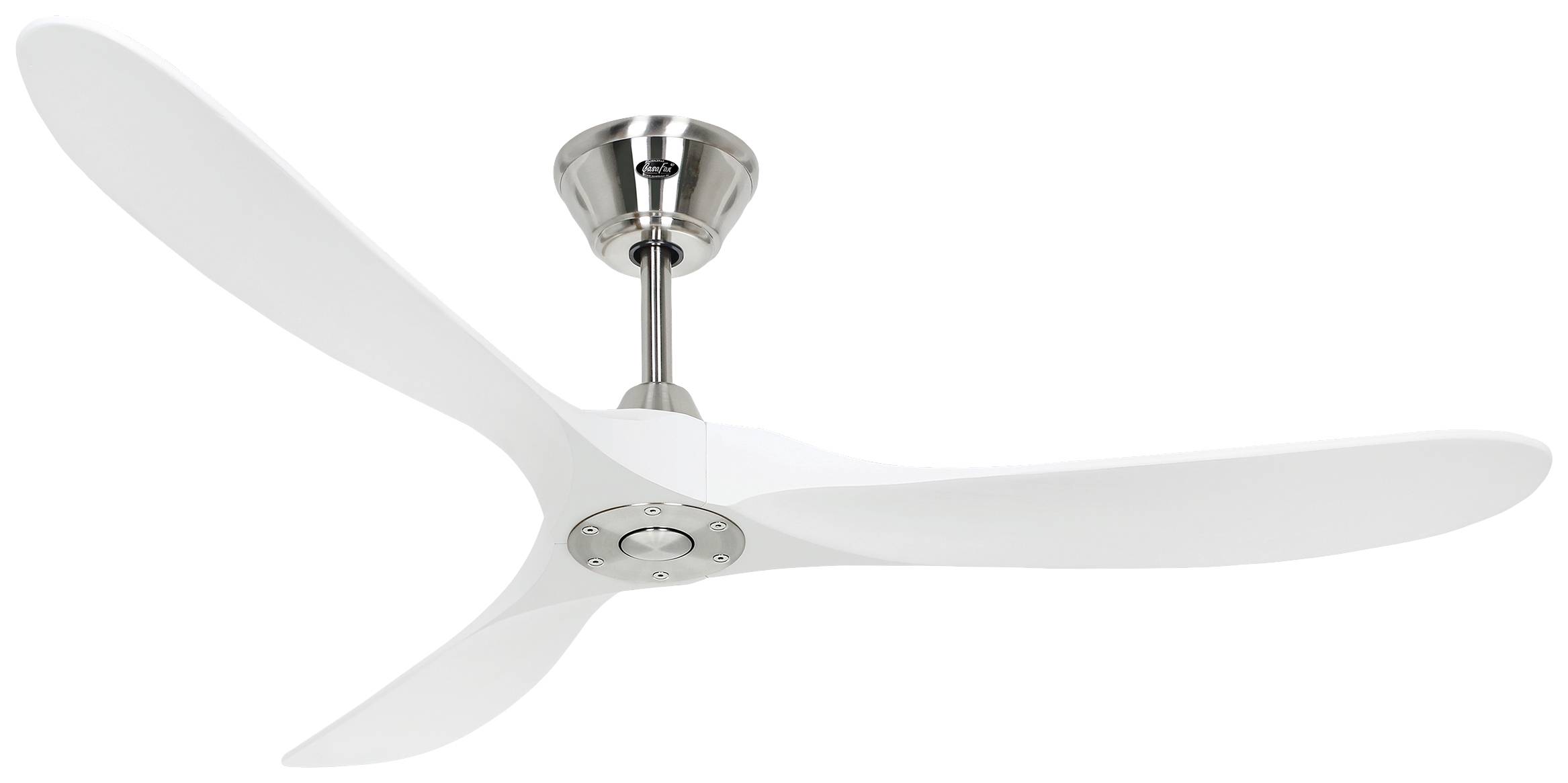 CasaFan ECO GENUINO 152 BN-MW Deckenventilator 16.6 W (Ø x H) 1520 mm x 285 mm Chrom mit Fernbedienung, Winterbetrieb