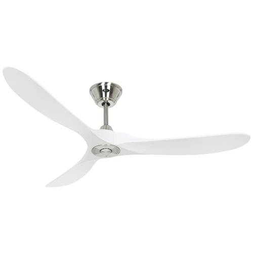 CasaFan ECO GENUINO 152 BN-MW Deckenventilator 16.6 W (Ø x H) 1520 mm x 285 mm Chrom mit Fernbedienung, Winterbetrieb