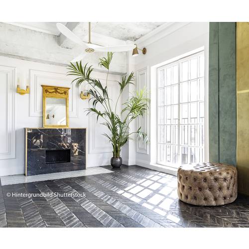 CasaFan ECO GENUINO 152 MG-MW Deckenventilator 16.6 W (Ø x H) 1520 mm x 285 mm Messing mit Fernbedienung, Winterbetrieb